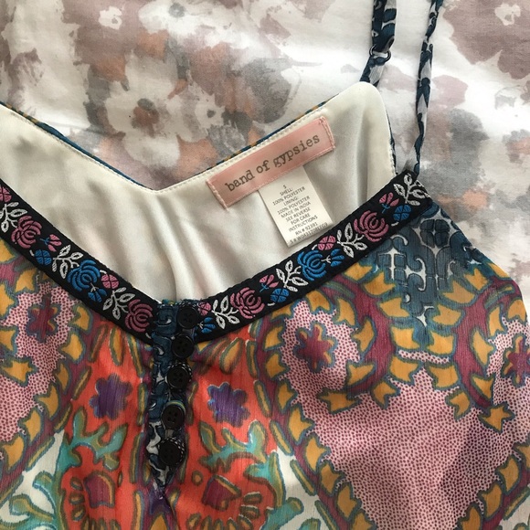 Band of Gypsies Paisley Ruffle Slip Dress - Picture 4 of 4